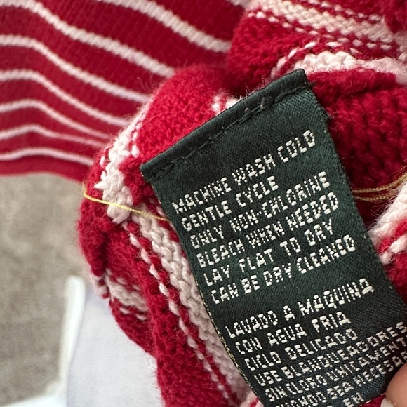 Lauren Ralph Lauren Red and White Nautical Sweater - Picture 7 of 7